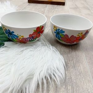 Kitchen - Royal Norfolk Floral Cereal Glass Kitchen 2 Bowls Kitchen - Royal Norfolk Floral Cereal Glass Kitchen 2 Bowls